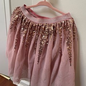 Blush sequin pink skirt in toddler girl size 7-8